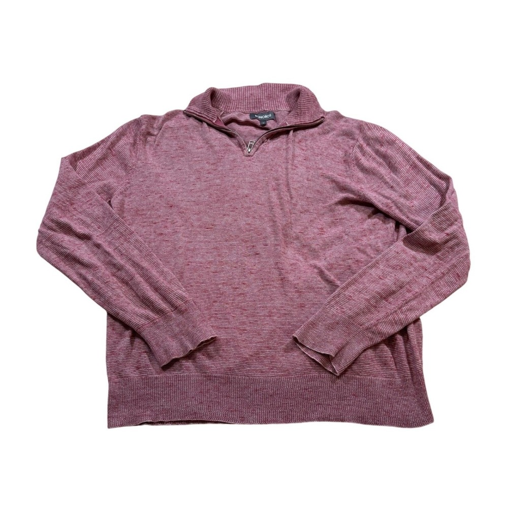 Bonobos Quarter Zip Sweater Burgundy Cotton Cashmere Academia Preppy Golf M
